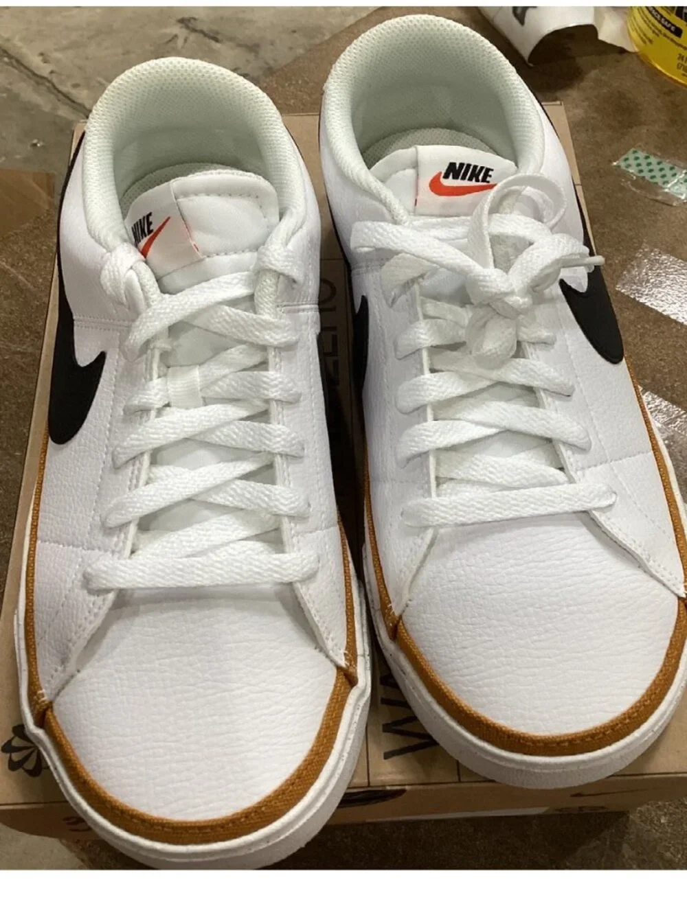 Nike Court Legacy DH3162-100 Men’s White Black Sneakers Tennis Shoes